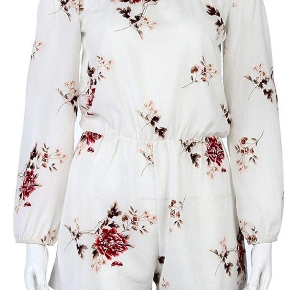 Off the shoulder short romper